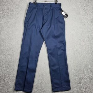 RVCA Pants Mens 30x30 Navy Blue The Big RVCA Chino Twill Relaxed 17" Leg Opening